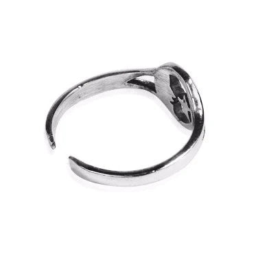 925 Sterling Silver Moon Face Ring